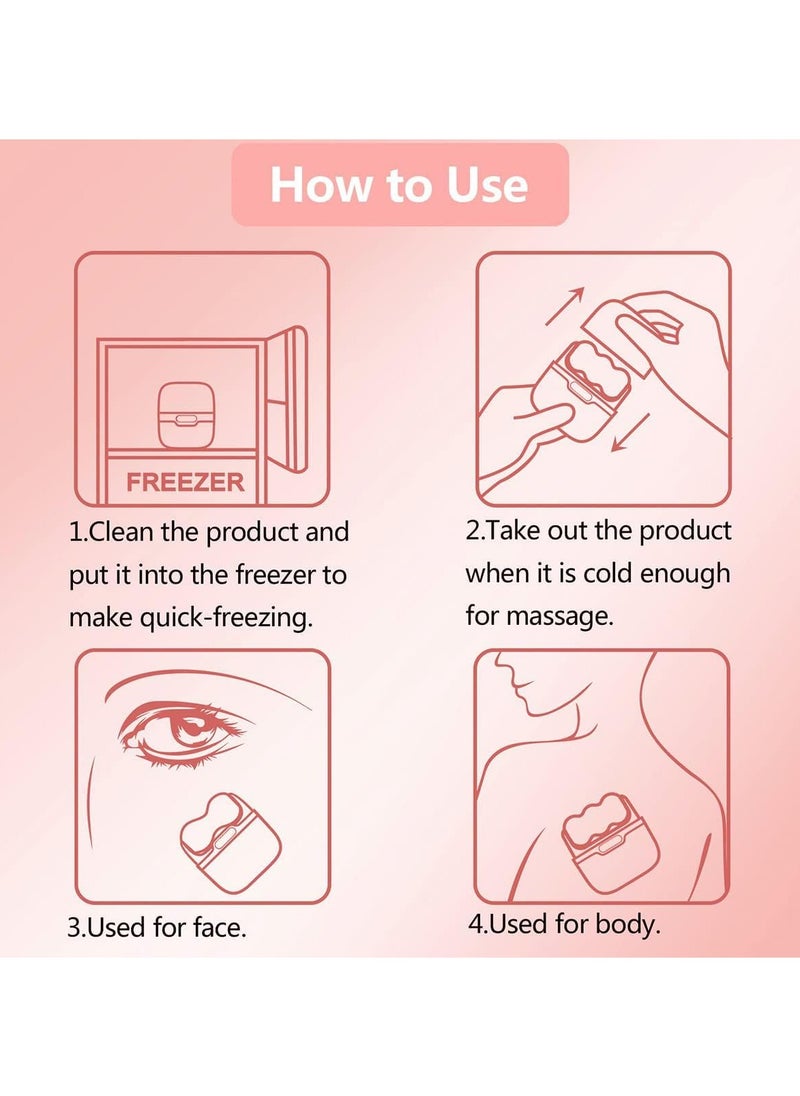 Plan A Ice Roller for Face and Body, 2 in 1 Facial Roller Skin Care Tools for Migraine Relief, Puffy Eyes, Reduce Wrinkles, Relieve Muscle Pain, Relieve Sunburn and Redness (Pink)  - Image 5