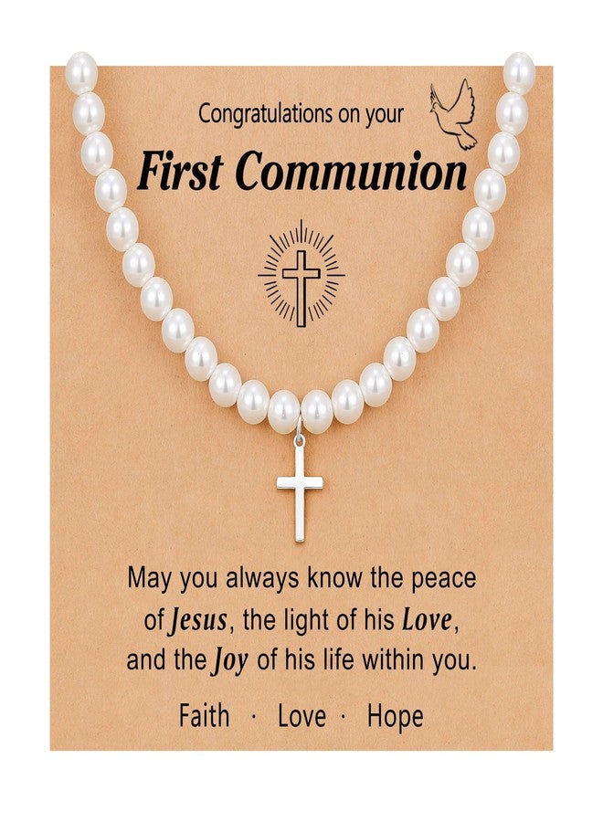 UPROMI 1st First Communion Gifts for Girls First Holy Communion Decorations Favors Catholic Jewelry - Image 1