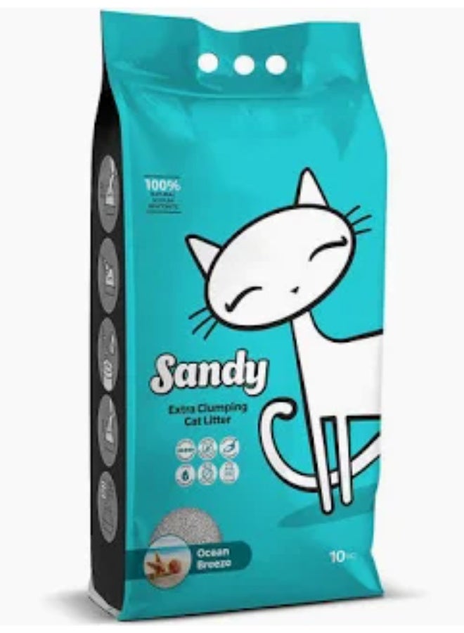 Sandy Extra Clumping Cat Litter Ocean Breeze 10 L