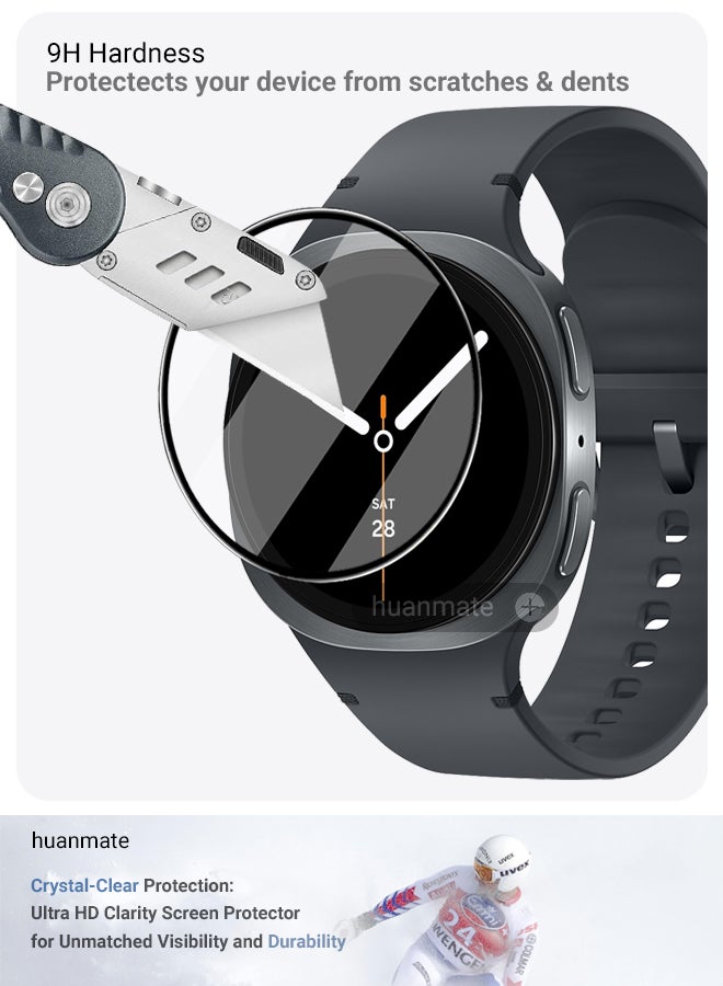 huanmate Samsung Galaxy Watch 8 40mm Premium Screen Protector- Crisp Clarity, Ultimate Safety, Shield Against Smudges, Reliable Quality, Easy Installation & Removal  - Image 3