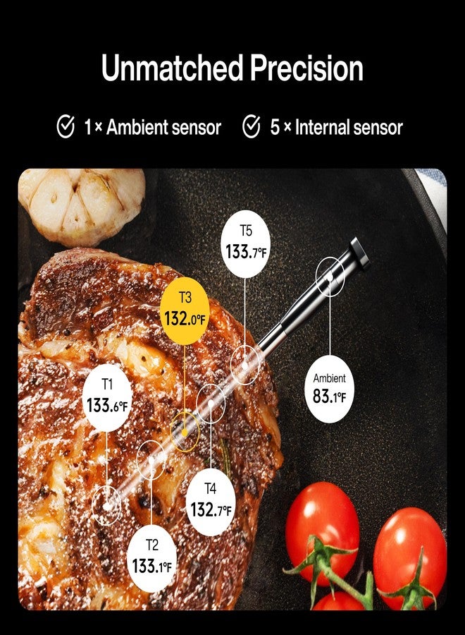 Typhur Sync One Smart Wireless Meat Thermometer: Standalone Base with LCD Display, Unlimited WiFi & Bluetooth Range, Enhanced Signal Stability for BBQ, Grill, Oven, and Smoker - Image 4