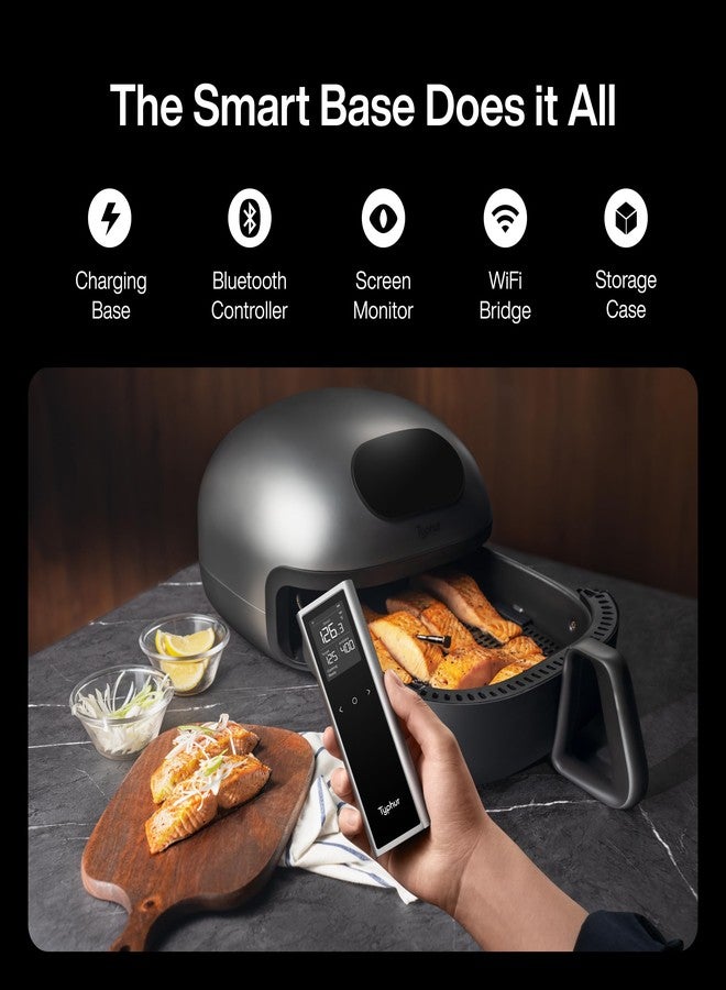 Typhur Sync One Smart Wireless Meat Thermometer: Standalone Base with LCD Display, Unlimited WiFi & Bluetooth Range, Enhanced Signal Stability for BBQ, Grill, Oven, and Smoker - Image 3