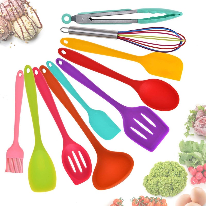 Ziaon Silicone Non-Stick Heat Resistant Cooking Utensil Set, 10 Pieces - Image 5