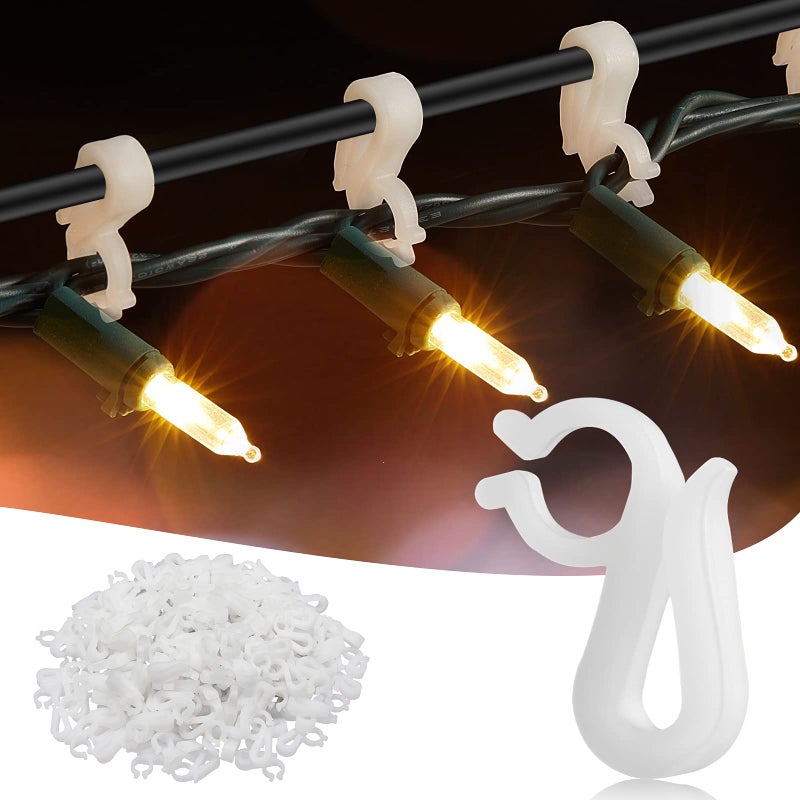 200 Pack Mini Christmas Light Clips for Gutters Shingles and Outdoor Decor  Xmas Decoration Hanging Clips for String Lights