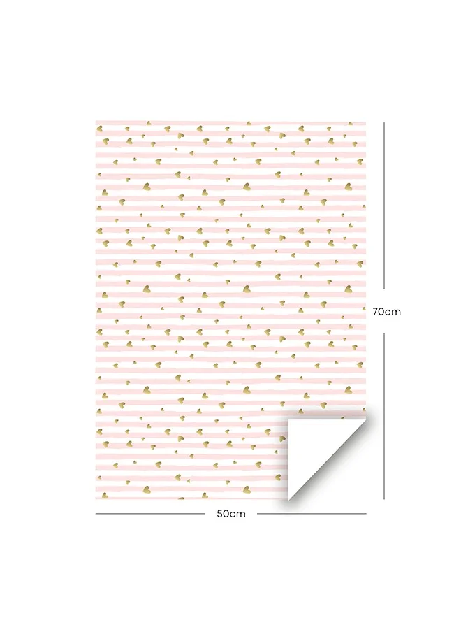 Share the Love Premium Pink Wrapping Paper Pack – 4 Sheets (50x70 cm) with Luxurious Coated Finish for Elegant Gift Wrapping