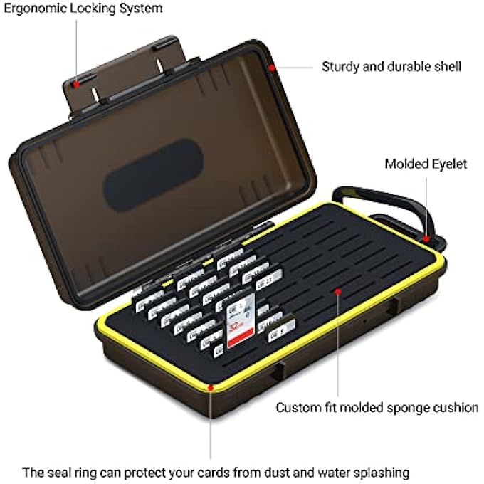rayihni حافظة بطاقة الذاكرة المتينة بسعة 40 فتحة، منظم، واقي مقاوم للماء لبطاقات الذاكرة SD وSDHC وSDXC وCFexpress Type A لكاميرات سوني PSV PS VITA وبطاقات ألعاب نينتندو سويتش - Image 3