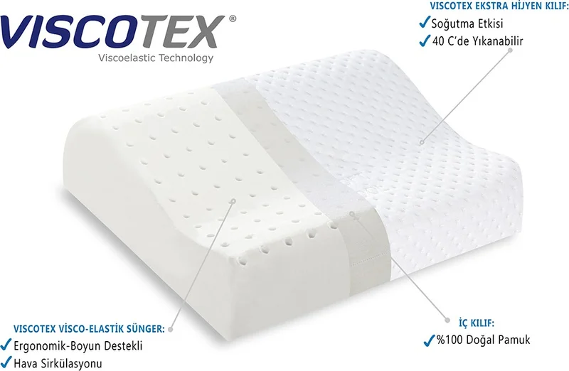 Viscotex Visco Neck Support Travel Pillow