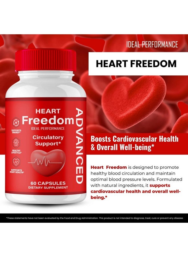 IDEAL PERFORMANCE Heart Freedom Capsules, Official HeartFreedom Pills - Energy and Health Maximum Strength, Heart Freedom Circulation Support Capsules, All Natural Glyco Optimizer, Premium Formula Reviews (5 Pack) - Image 4