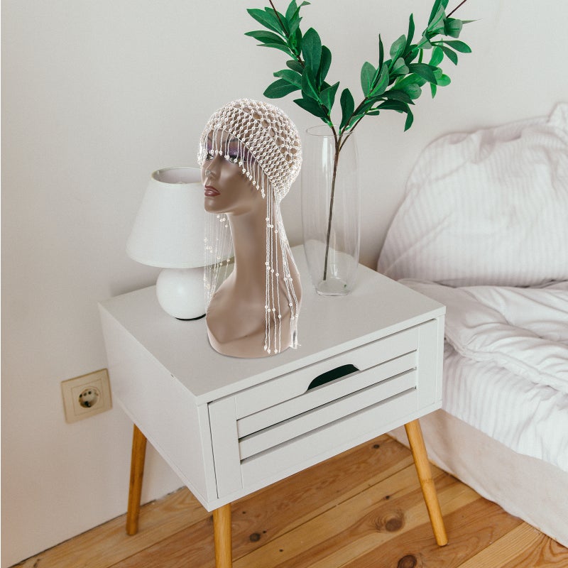👕 قبعة لؤلؤية أنيقة للنساء للزفاف بتصميم عصري وزينة شعر - Image 4