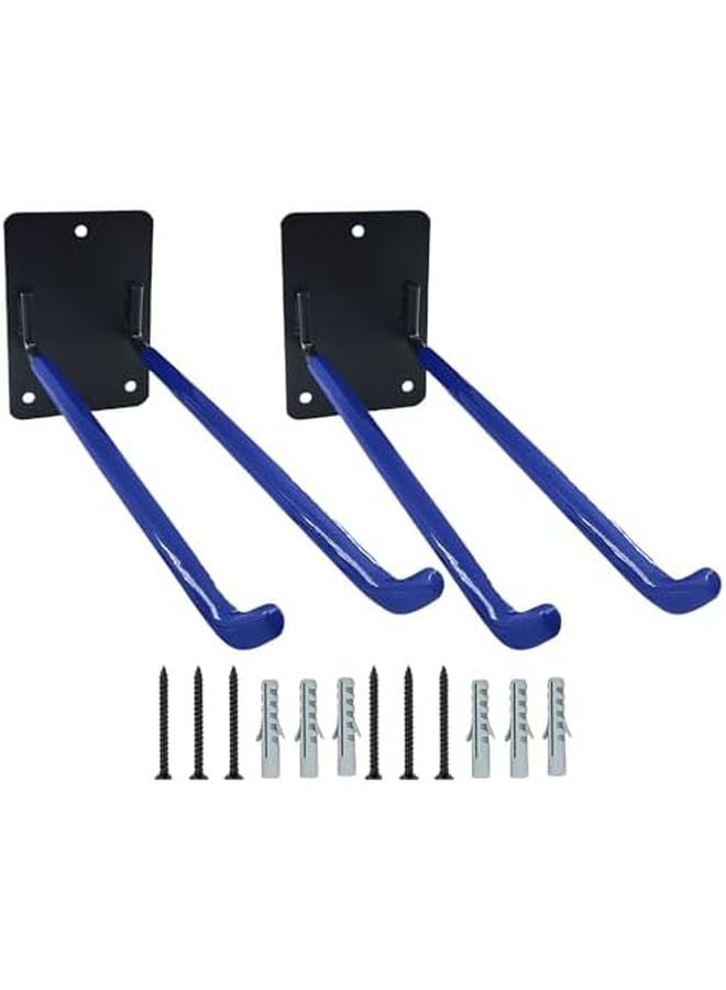 عبوة من 2 خطاف حائط ملكي ثقيل مقاس 10 بوصة لتعليق السلالم والإطارات والأدوات - Image 1