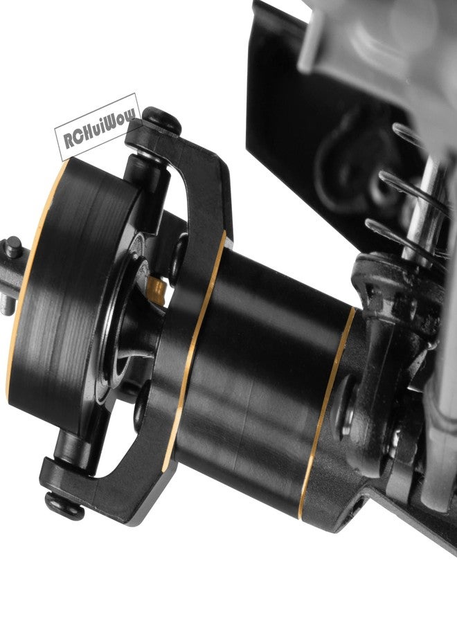 RCHuiWow RC Axle Widening & Diff Cover Upgrades Part for 1/18 Trx4m RC Crawler Car,Brass Front & Rear 11MM Wider Axle Widening(11mm Wider on Each Side) w/ 2pcs Diff Cover for 1/18 Trx4m,Black - Image 4