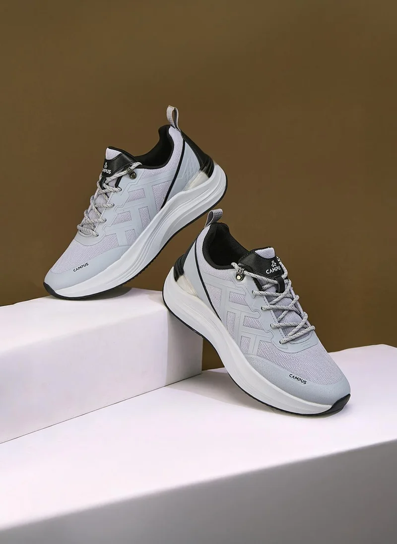 Campus Light Grey Men Trick Bubble Yoga Max Lace-Up Running Shoes-Light Grey for Men | Best Price UAE
