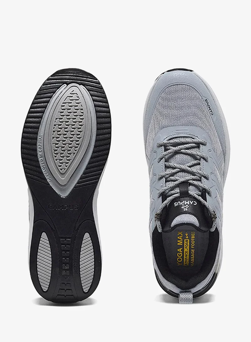 CAMPUS Men Trick Bubble Yoga Max Lace-Up Running Shoes-Light Grey
