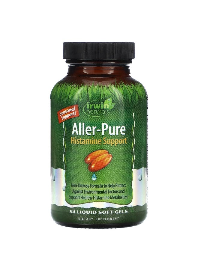 Irwin Naturals Irwin Naturals, Aller-Pure, Histamine Support, 54 Liquid Soft-Gels  - Image 1