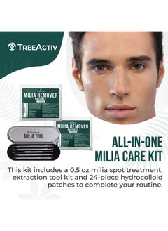 TreeActiv Milia Spot Treatment 3 Items Tool Kit, Pure Eye Milia Remover Treatment, Includes 0.5Oz Overnight Milia Remover Cream With Bentonite Clay And Aloe Vera, Milia Extractor Tool Kit Acne Treat  - Image 2