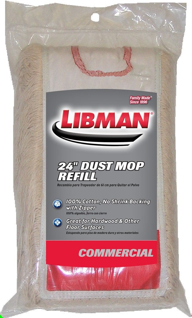 Libman 923 Commercial Dust Mop with Easy-Change Zipper Opening - Image 2