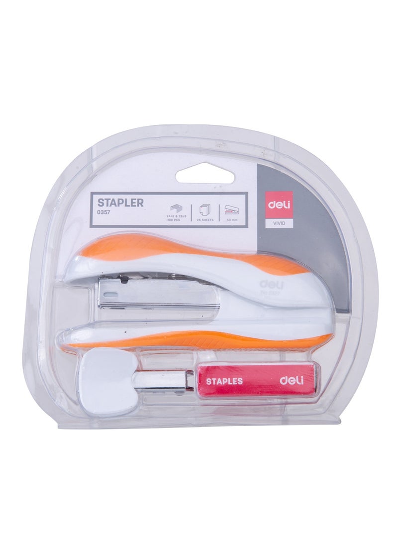Deli 1-Piece Stapler With Pin Remover And A Pack Of Pins  - Image 1