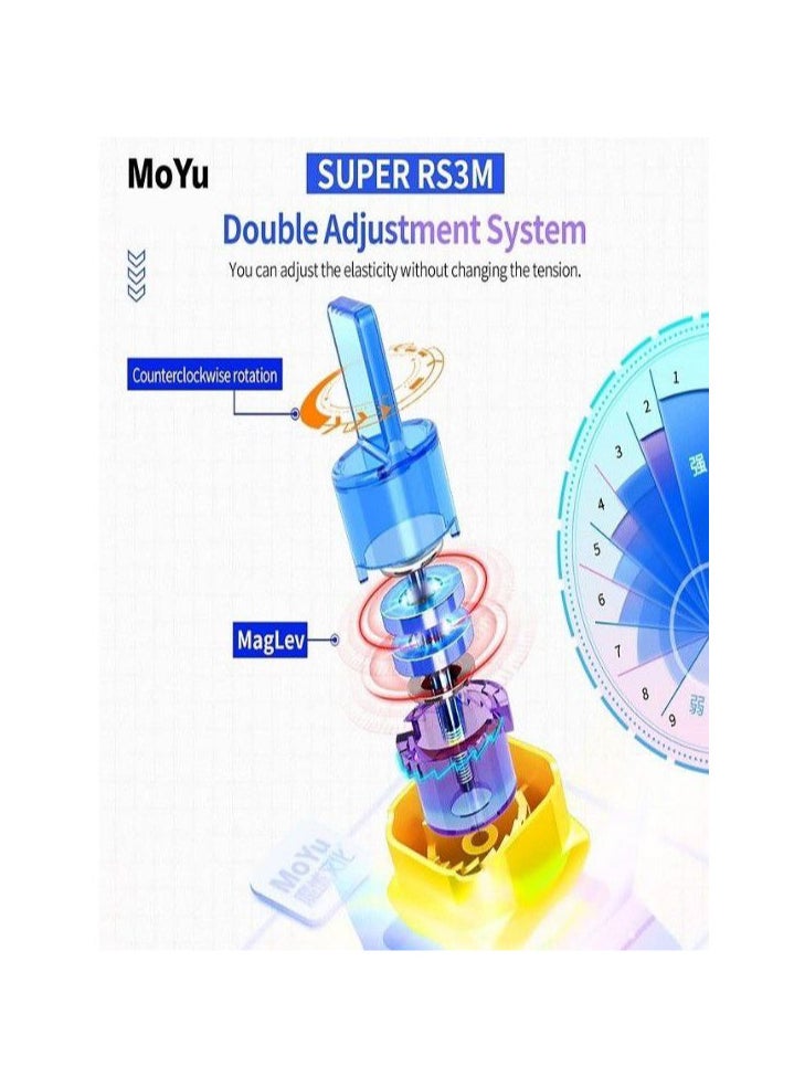 Generic - MOYU RS3M Maglev 3x3 Stickerless Speed ​​Cube, Upgraded Version (Professional Version) - Image 1