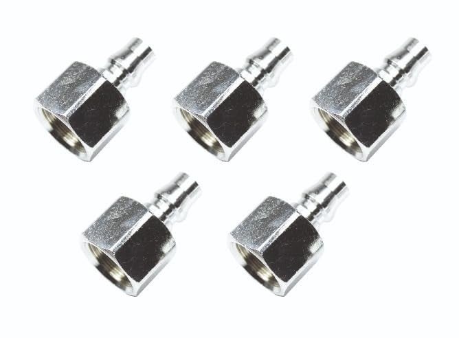 HANUMETO Quick Connect Fittings Stainless Steel Female Plug Pressure Washer Plug5 PCS PF208X5
