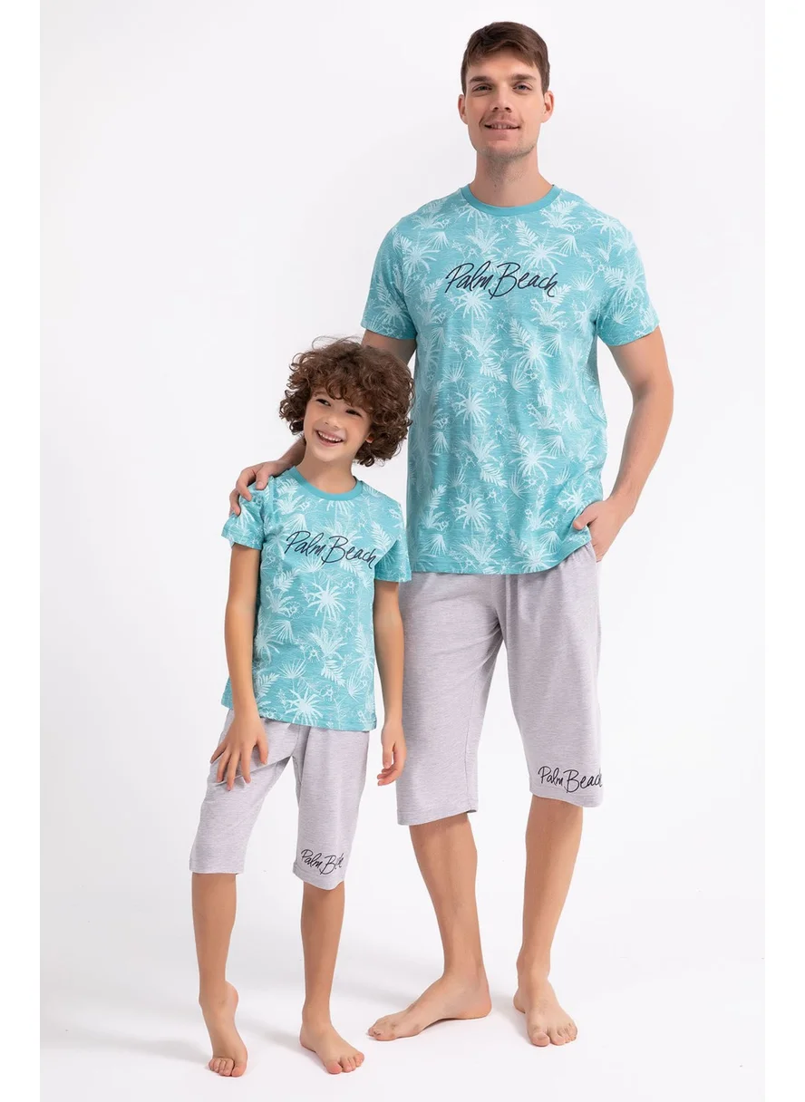 RolyPoly Palm Beach Cyan Boy Capri Set