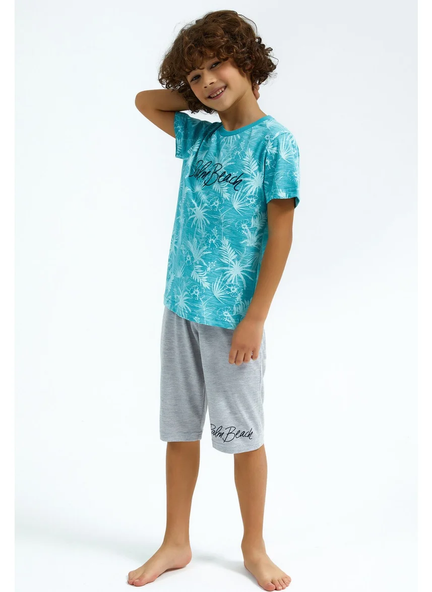 RolyPoly Palm Beach Cyan Boy Capri Set