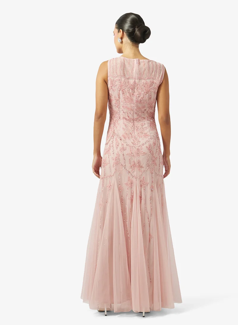 Namshi x  Embellished Evening Gown With Mermaid Cut for Women | Best Price UAE