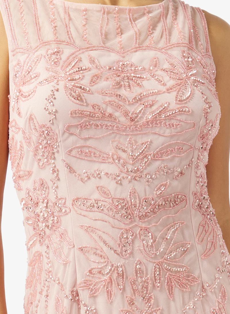 Namshi x  Embellished Evening Gown With Mermaid Cut for Women | Best Price UAE