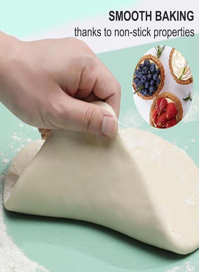 PureBake حصيرة خبز سيليكون من بيوربيك، 50×40 سم، سميكة للغاية، غير لاصقة، مقاومة للحرارة، قابلة لإعادة الاستخدام، مناسبة لعجن العجين، والبسكويت، والفطائر، والبيتزا، ومستلزمات الخبز، خالية من مادة BPA، سهلة التنظيف - (قطعة واحدة خضراء) - Image 5