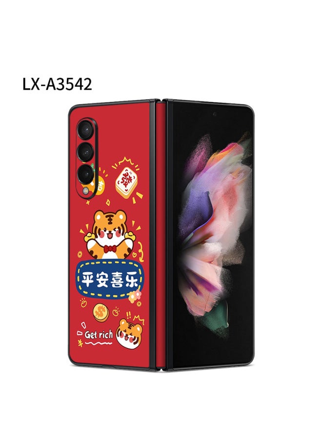 For Samsung GalaxyZfold3/w22 Back Film Protective Film Stickers SM-F9260 Folding Screen Protective Film-Color:LX-A3542-Dimensions:For Samsung Fold4 One-body All-inclusive Front Frame (3M) - Image 1