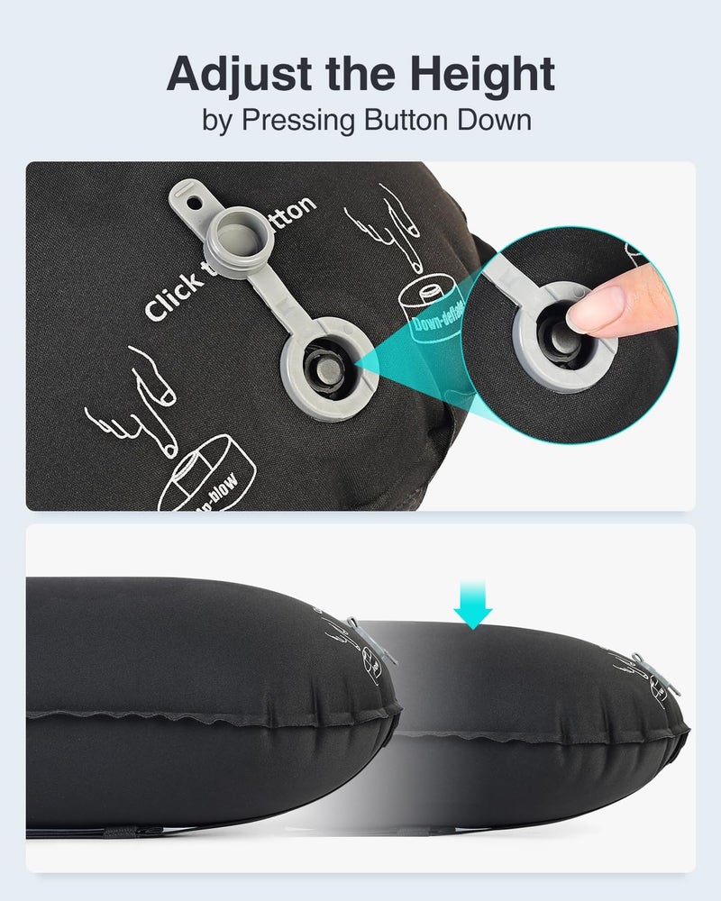 Luxtude Inflatable Lumbar Pillow for Airplane Travel, Lumbar Support Pillow for Office Chair/Car, Self-Inflating Travel Lumbar Pillows Back Support, Lower Back Pillows for Reducing Lumbar Pain - Image 5