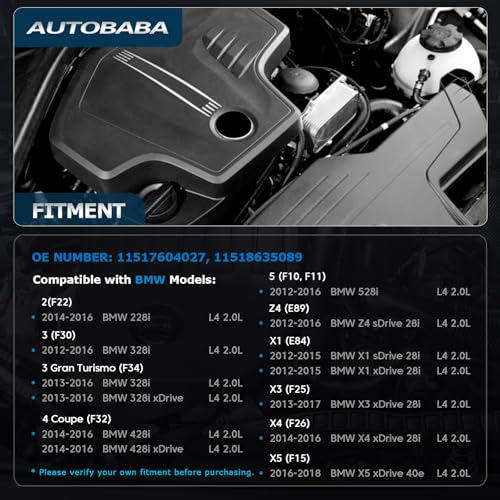 AUTOBABA 11518635089 Electric Engine Water Pump Compatible with BMW F22 F30 F34 F32 F10 F11 F25 F26 F15 E89 E84, 228i 328i 428i 528i Z4 X1 X3 X4 X5, N20B20 Engine L4 2.0L 180 kW OEM# 11517604027 - Image 2