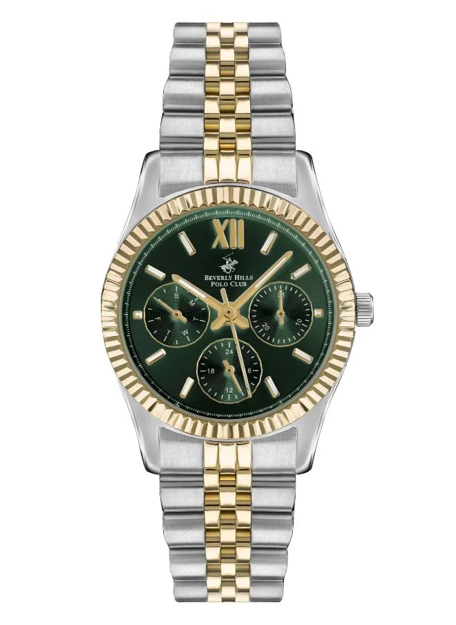 بيفرلي هيلز بولو كلوب Beverly Hills Polo Club BP3169C.270 Women's Multi Function Display Watch & Metal Strap Silver