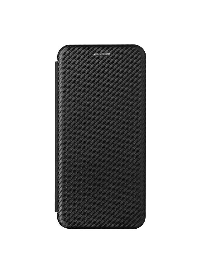 S-TOP Carbon Fiber Texture Horizontal Flip TPU + PC + PU Leather Case with Card Slot For OPPO Reno6 Z - Image 2