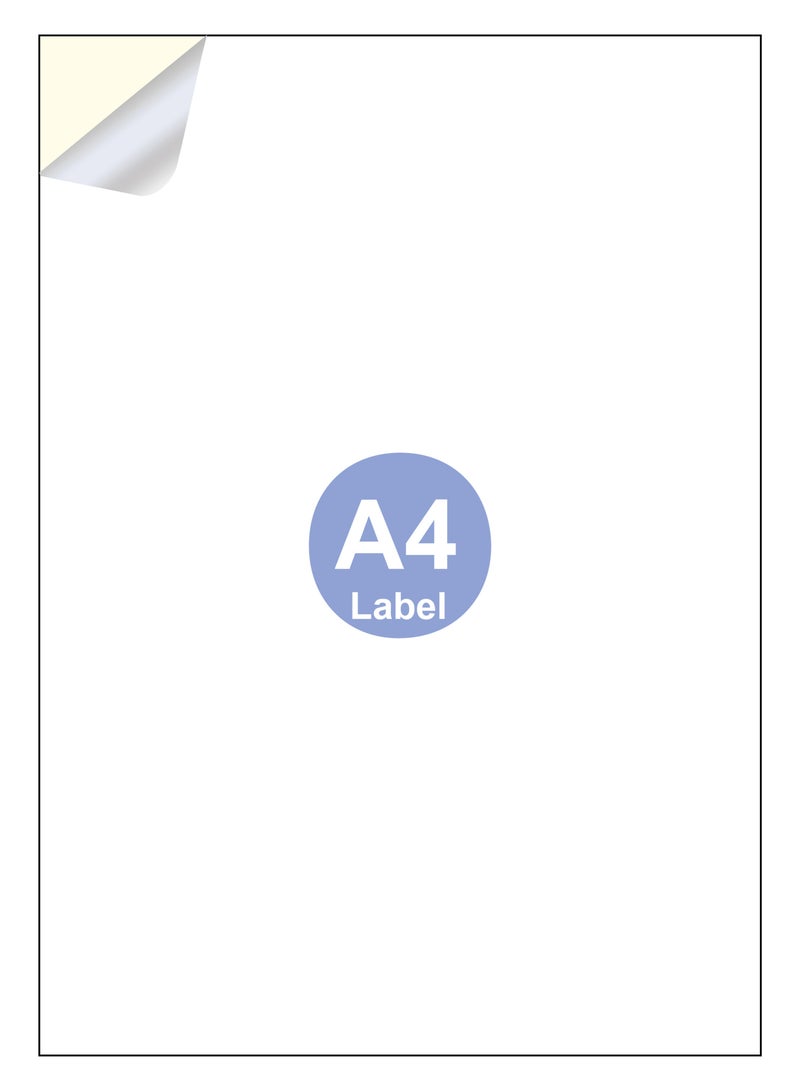 Print'X A4 Sticker Paper Self-Adhesive  – 100 Sheets – Compatible with Inkjet, Laser & All Printers - Image 2