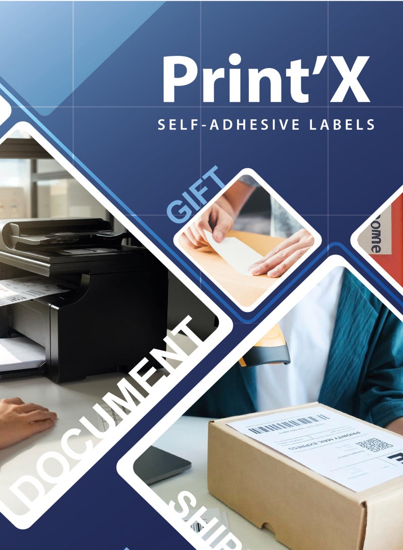 Print'X A4 Sticker Paper Self-Adhesive  – 100 Sheets – Compatible with Inkjet, Laser & All Printers - Image 4