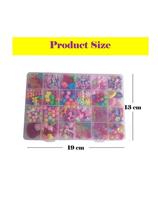SYGA Plastic Beads for Kids Crafts Children's Jewelry Making Kit DIY Bracelets Necklace Hairband and Rings Craft Kits Birthday for 4, 5, 6, 7-Year-Old Little Girls (DIYBeadsSet-5) Multicolor - Image 2