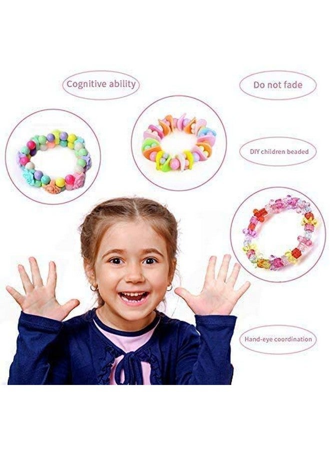 SYGA Plastic Beads for Kids Crafts Children's Jewelry Making Kit DIY Bracelets Necklace Hairband and Rings Craft Kits Birthday for 4, 5, 6, 7-Year-Old Little Girls (DIYBeadsSet-5) Multicolor - Image 3