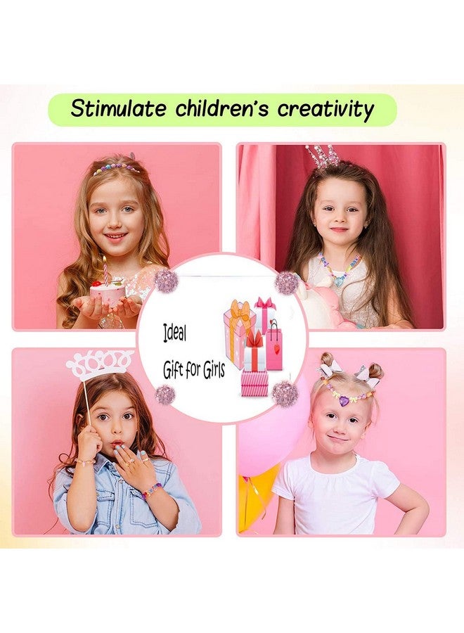 SYGA Plastic Beads for Kids Crafts Children's Jewelry Making Kit DIY Bracelets Necklace Hairband and Rings Craft Kits Birthday for 4, 5, 6, 7-Year-Old Little Girls (DIYBeadsSet-5) Multicolor - Image 5