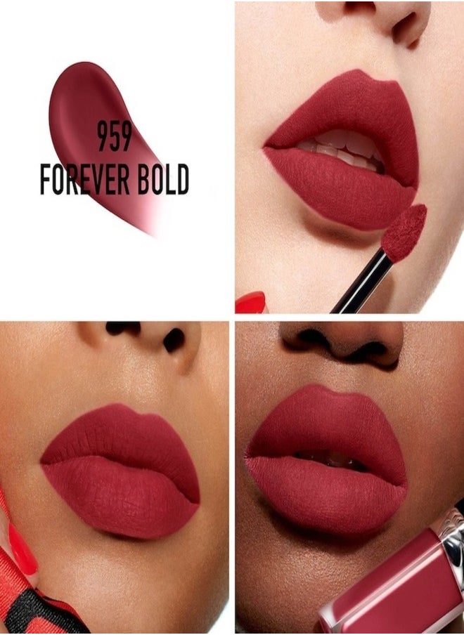 Dior Addict Rouge Dior Forever Liquid Lipstick Forever Liquid 959 Forever Bold 6ml | Ultra-Pigmented, Transfer-Proof, Long-Lasting Matte Finish  - Image 2