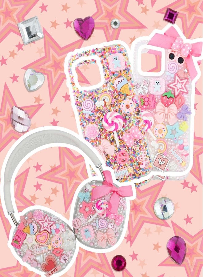DoDoBeads 1430 Pcs Junk Phone Case Decoration Kit, Charms for Customizing Cases, Kawaii Bow, Letter Beads, Nail Accessories, Flatback Pearls, Rhinestones, Cute Aesthetic Decor for Personalization - Image 4