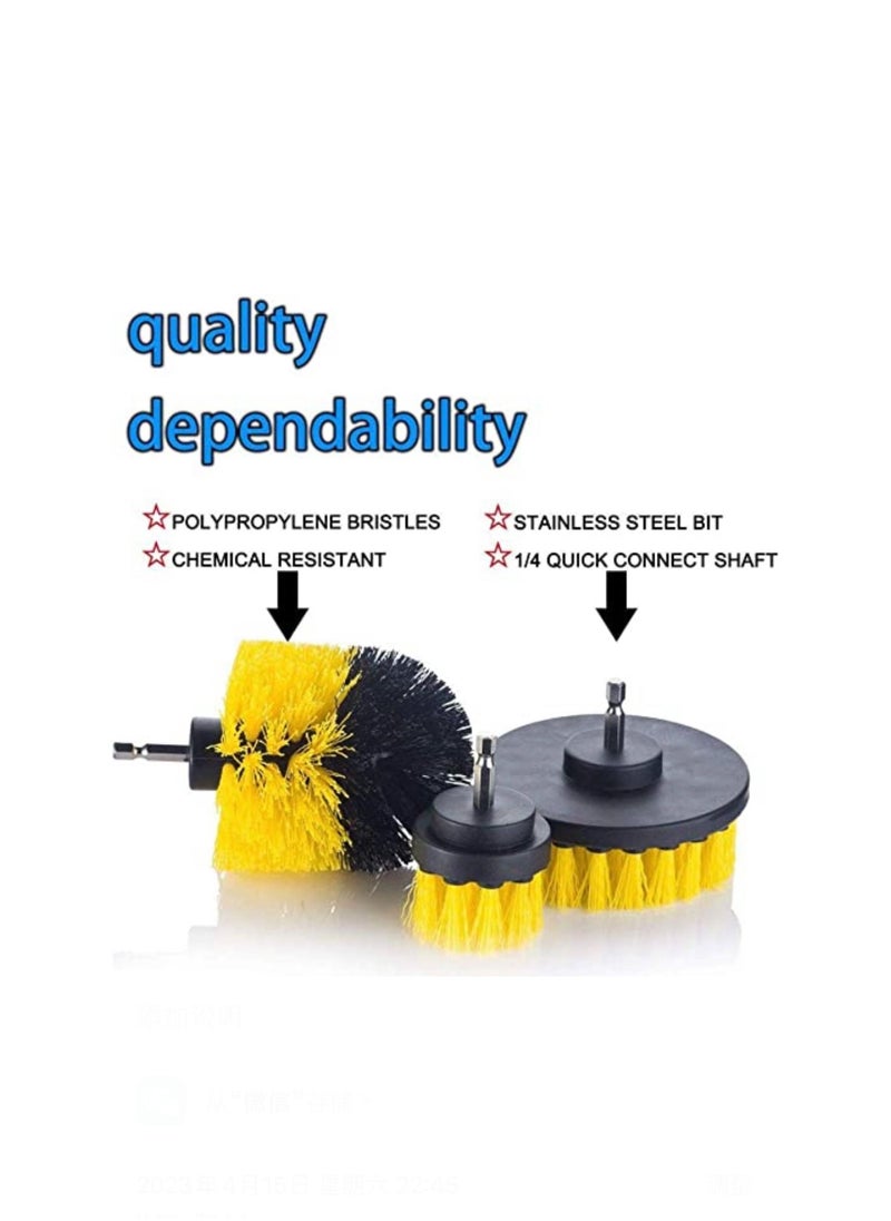 Drill Brush Attachment Set 3Pcs Power Scrubber Electric Drill Cleaning Brush Kit with Extend Long Attachment Microfiber Towel Yellow - pzsku/Z67076AAE3EB307F3489CZ/45/_/1681584777/f41b86e9-fba0-4f3b-9948-fef789840214