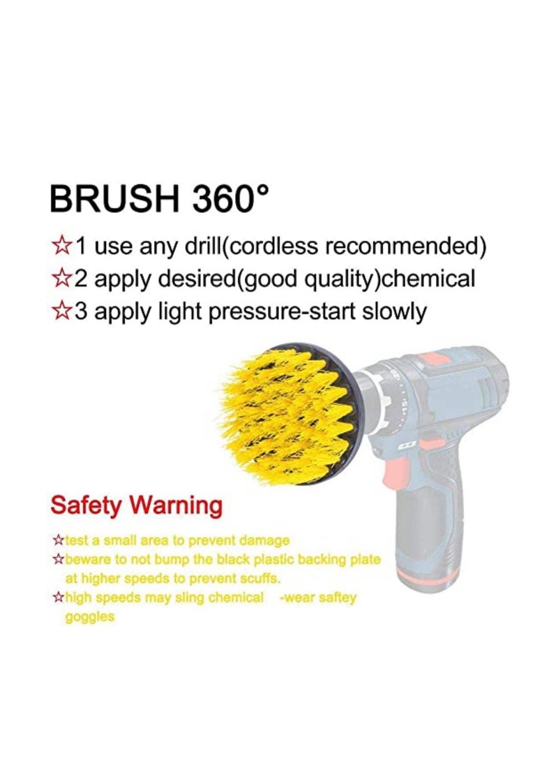 Drill Brush Attachment Set 3Pcs Power Scrubber Electric Drill Cleaning Brush Kit with Extend Long Attachment Microfiber Towel Yellow - pzsku/Z67076AAE3EB307F3489CZ/45/_/1681584778/bb289193-f938-4906-996a-8575b32df22e