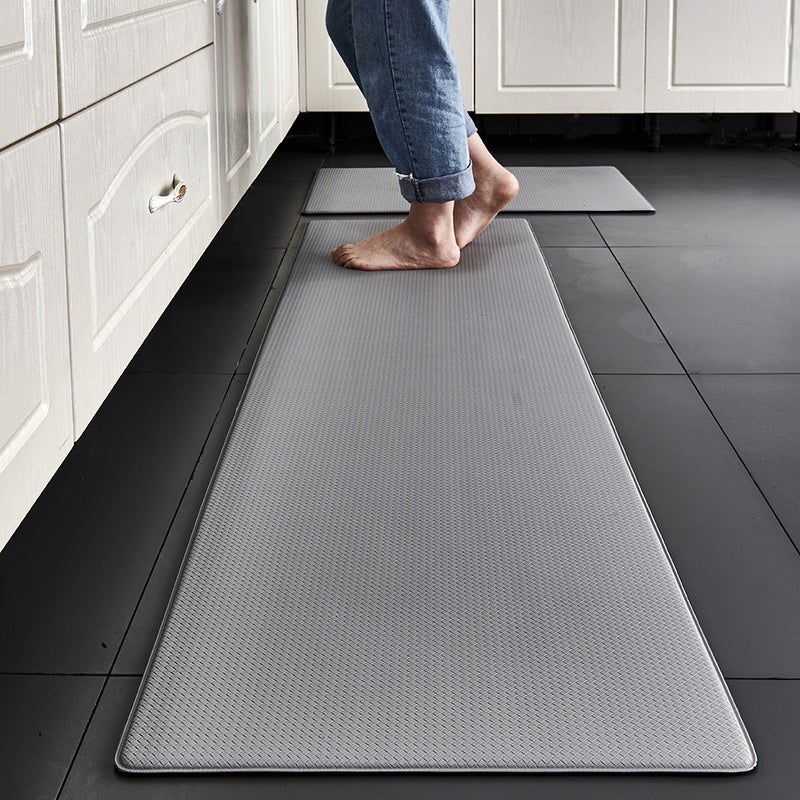 New Thickened Pu Floor Mat Kitchen Non-Slip Washed Leather Floor Mat Rectangular Solid Color Slow Rebound Door Mat Can Be Scrubbed - Image 3