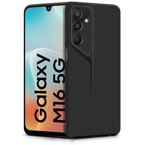 WOW IMAGINE Slim Back Cover for Samsung Galaxy M16 5G | Galaxy F16 5G | Blade Series Ultra Thin Case with Lightweight Design | Camera Protection | Soft Matte Silicone Flexible Mobile Case - Black - Image 1