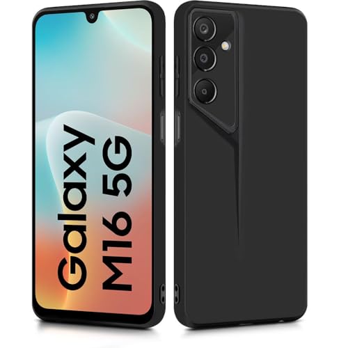 WOW IMAGINE Slim Back Cover for Samsung Galaxy M16 5G | Galaxy F16 5G | Blade Series Ultra Thin Case with Lightweight Design | Camera Protection | Soft Matte Silicone Flexible Mobile Case - Black - Image 3