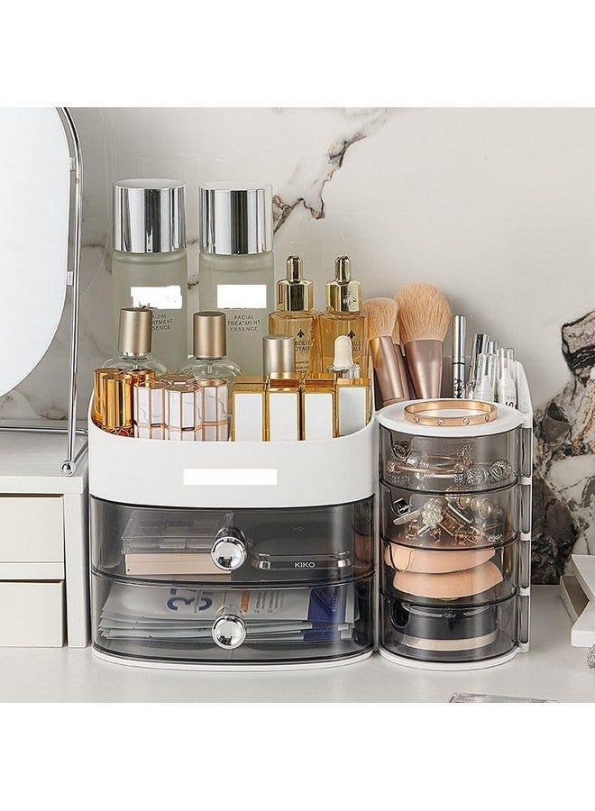 Crobat Cosmetic Storage Box Desktop Lipstick Box Storage Box Large Capacity Dustproof Dressing Table Skin Care Rack - Image 2