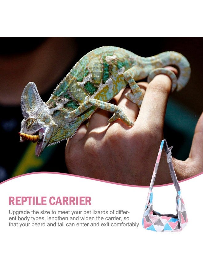 POPETPOP POPETPOP Small Animal Sling Carrier Hamster Carrier: Bearded Dragon Sling Carrier with Adjustable Strap Guinea Pig Carrier Bag Small Animal Pouch for Gerbil Hedgehog, 25.55X7.86X5.89in - Image 2