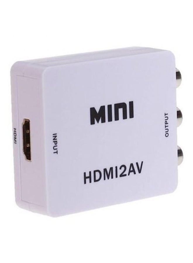 NIBEMINENT Mini HD Video To HDMI Converter Box Adapter White - Image 1