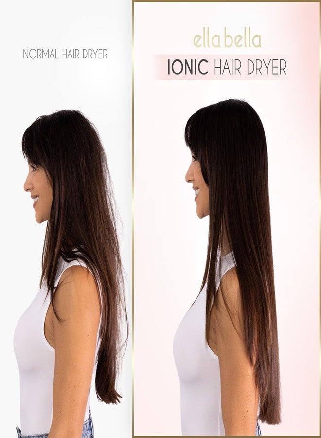 ELLA BELLA® Professional Ionic Hair Dryer (Foldable) • Negative Ion Blow Dryer • Perfect for Travel • Intelligent Heat Control & Rapid Drying Speeds • Lightweight Design • Low Noise Technology - Image 3