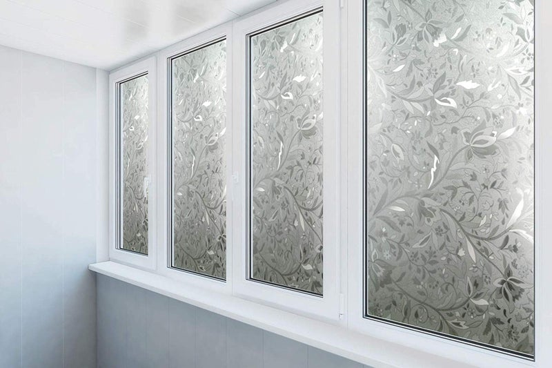Elton 3D Window Films Privacy Film Self Adhesive Decorative Film for Bathroom Door Window Heat Control Anti UV (Lotus Flower) 16 x 144 inches - Image 4
